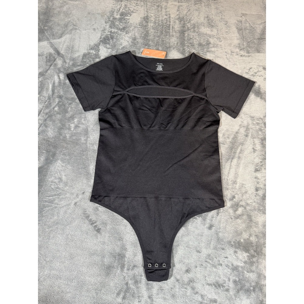 FeelinGirl Shapewear Bodysuit Womens 3XL Black Short Sleeve Tummy Control NWT